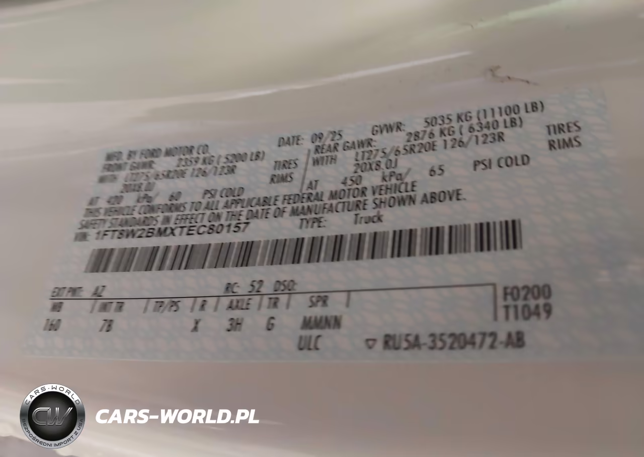 2026 Ford F-250 Platinum VIN:1FT8W2BMXTEC80157 - 9