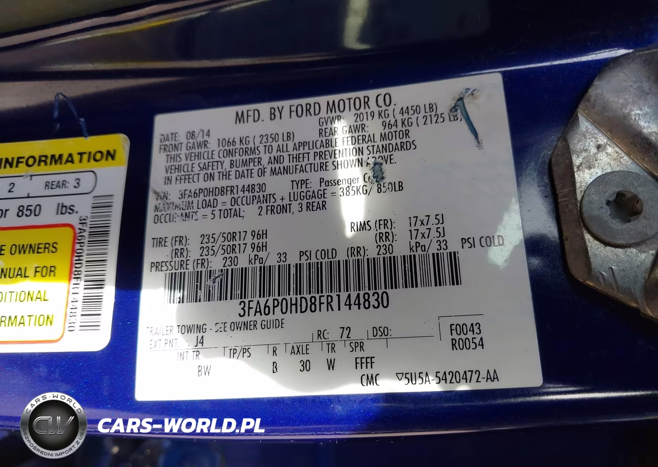 2015 Ford Fusion Se VIN:3FA6P0HD8FR144830 - 9