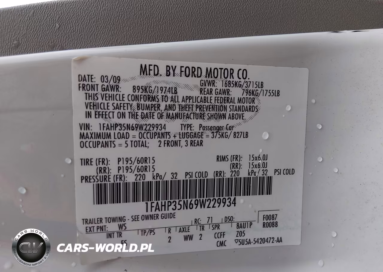2009 Ford Focus Se VIN:1FAHP35N69W229934 - 9
