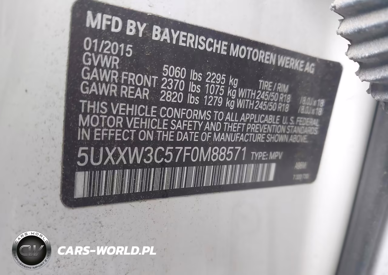 2015 BMW X4 xDrive28I VIN:5UXXW3C57F0M88571 - 9