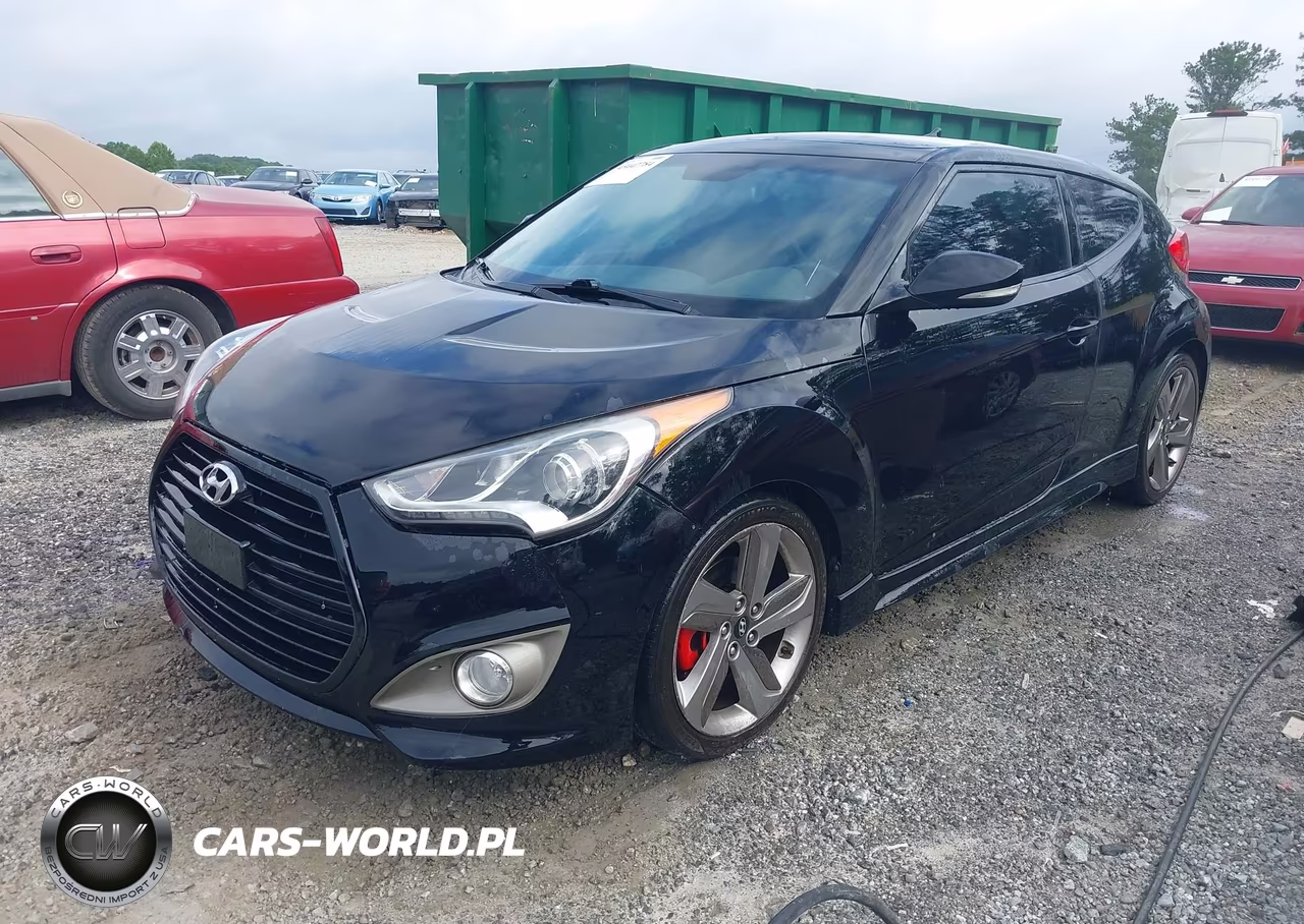 2013 Hyundai Veloster Turbo W-Blue VIN:KMHTC6AE2DU118434 - 2