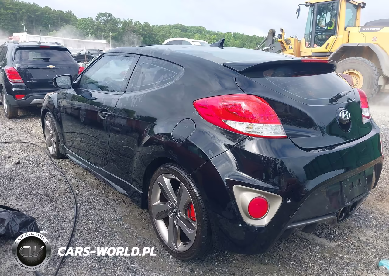 2013 Hyundai Veloster Turbo W-Blue VIN:KMHTC6AE2DU118434 - 3