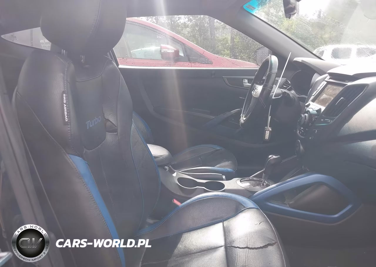 2013 Hyundai Veloster Turbo W-Blue VIN:KMHTC6AE2DU118434 - 5