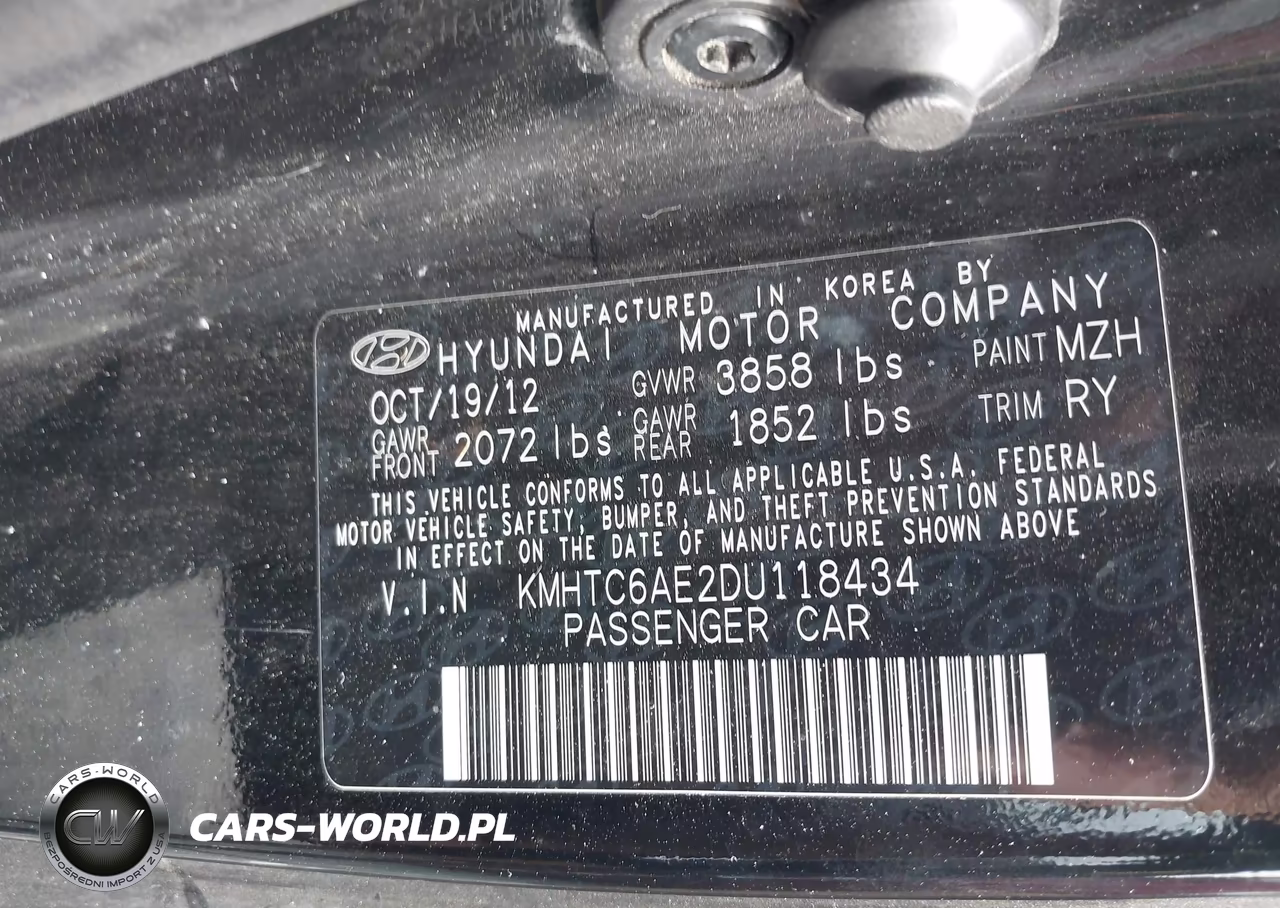 2013 Hyundai Veloster Turbo W-Blue VIN:KMHTC6AE2DU118434 - 9