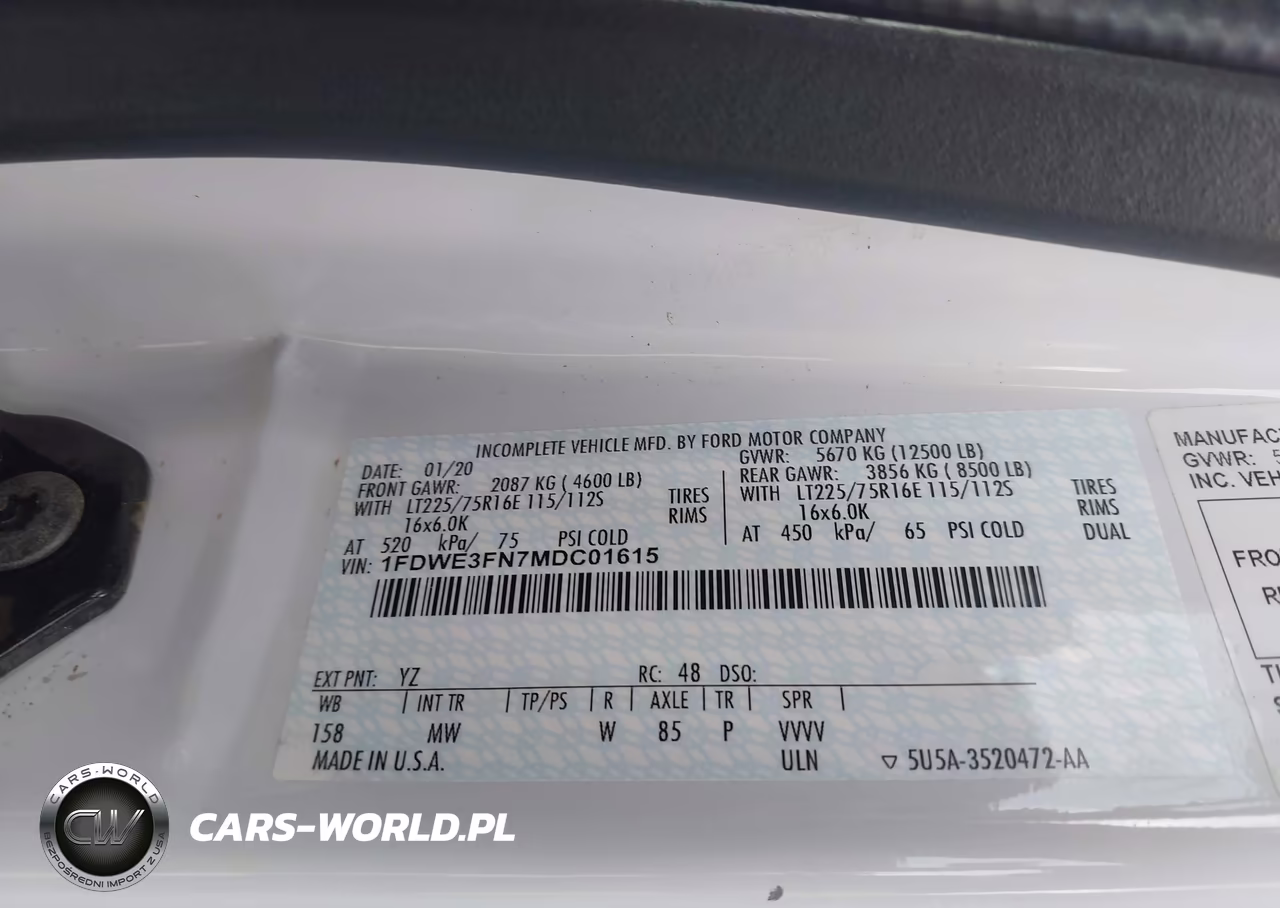 2021 Ford E-350 Cutaway VIN:1FDWE3FN7MDC01615 - 9