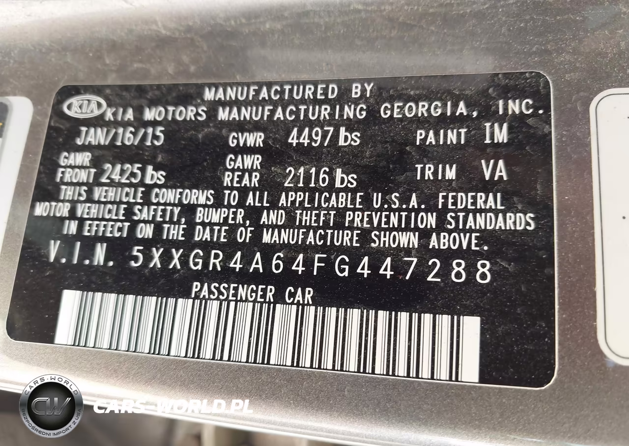 2015 Kia Optima Sx VIN:5XXGR4A64FG447288 - 9