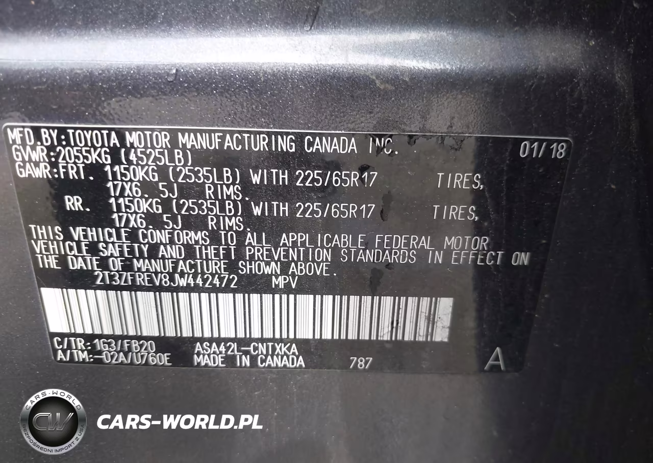 2018 Toyota Rav4 Le VIN:2T3ZFREV8JW442472 - 9
