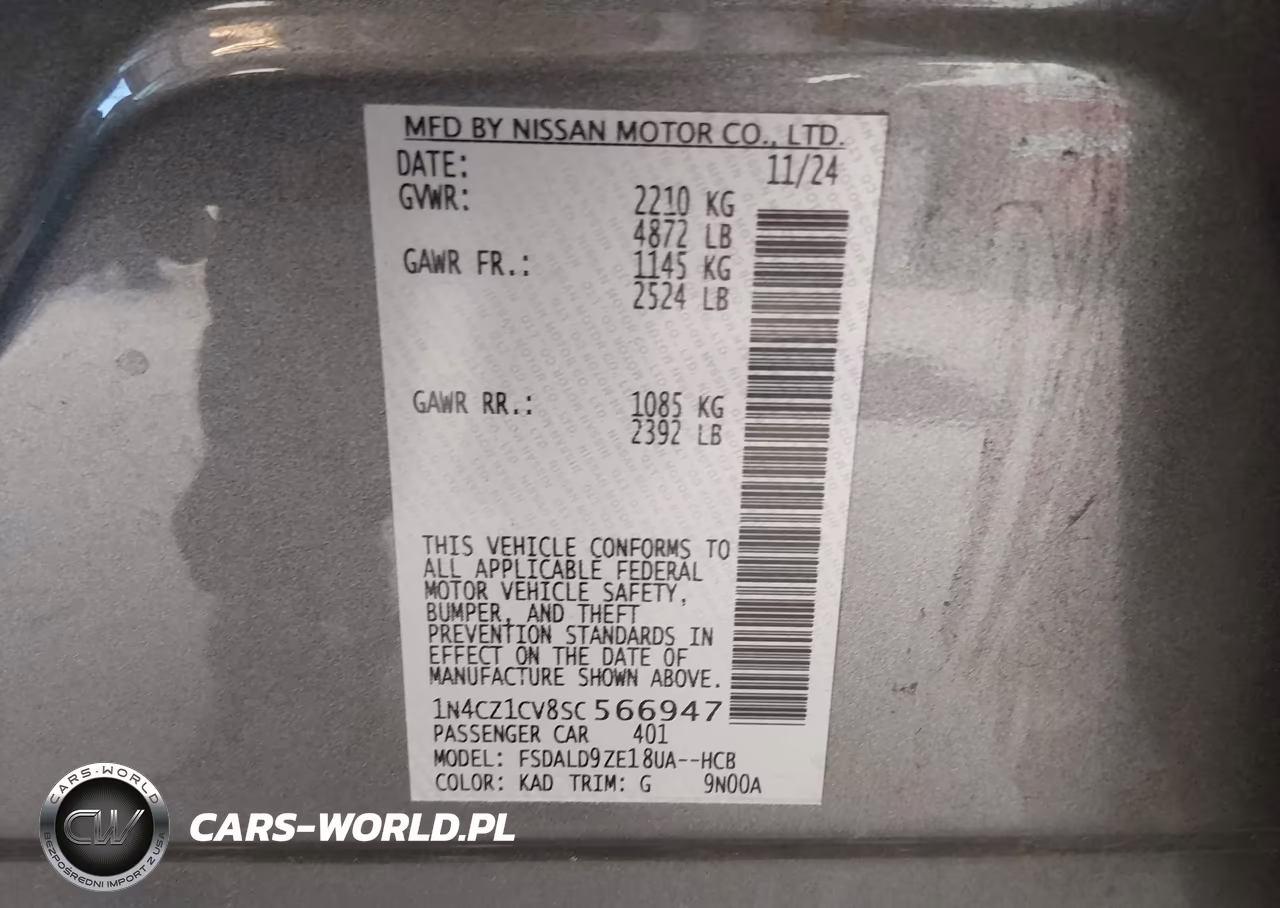 2025 Nissan Leaf Sv Plus VIN:1N4CZ1CV8SC566947 - 9
