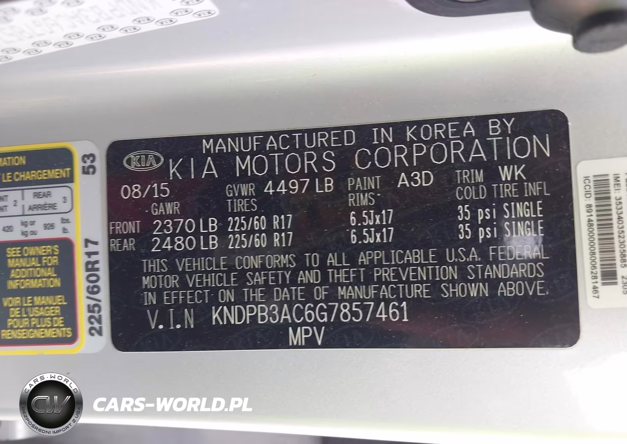 2016 Kia Sportage Lx VIN:KNDPB3AC6G7857461 - 9