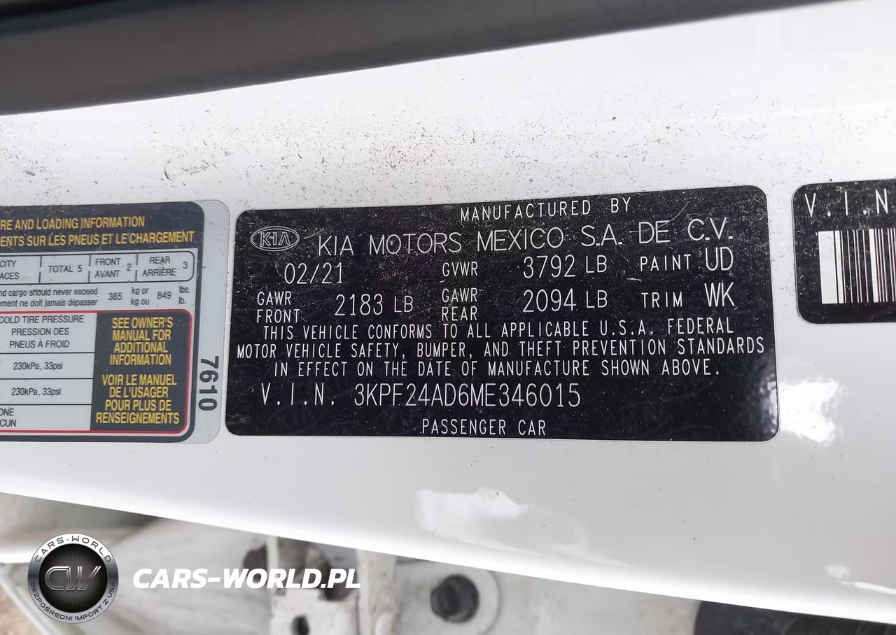 2021 Kia Forte Lxs VIN:3KPF24AD6ME346015 - 9