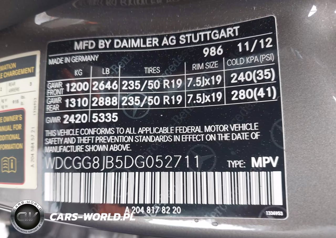 2013 Mercedes-Benz Glk 350 4Matic VIN:WDCGG8JB5DG052711 - 9