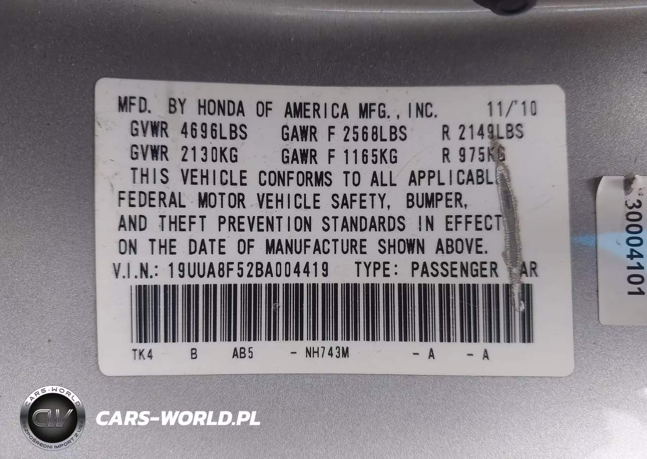 2011 Acura Tl 3.5 VIN:19UUA8F52BA004419 - 9