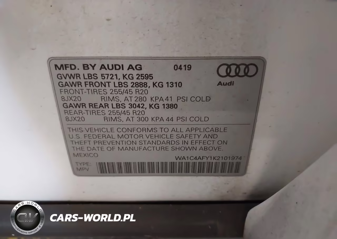 2019 Audi Sq5 3.0T Premium VIN:WA1C4AFY1K2101974 - 9