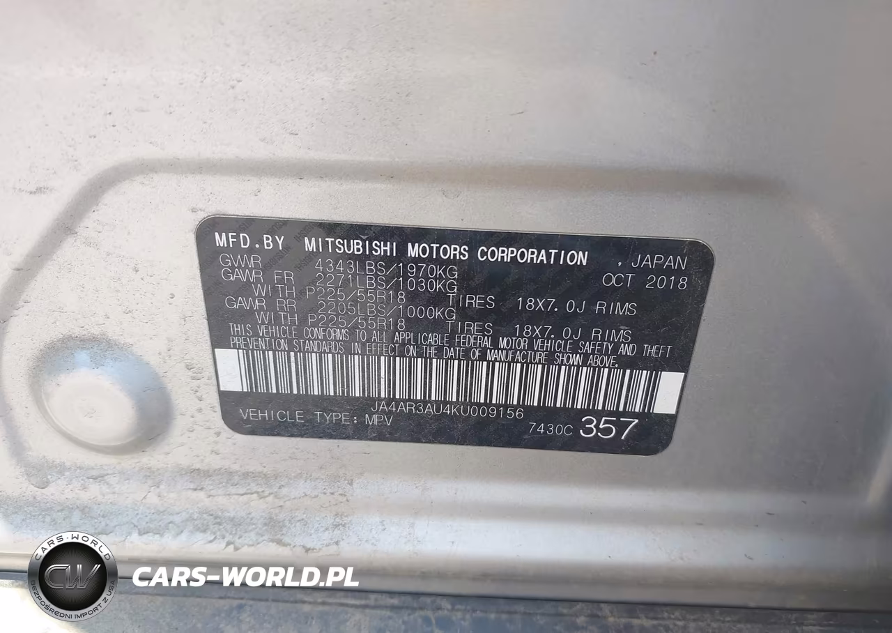 2019 Mitsubishi Outlander Sport 2.0 Es VIN:JA4AR3AU4KU009156 - 9