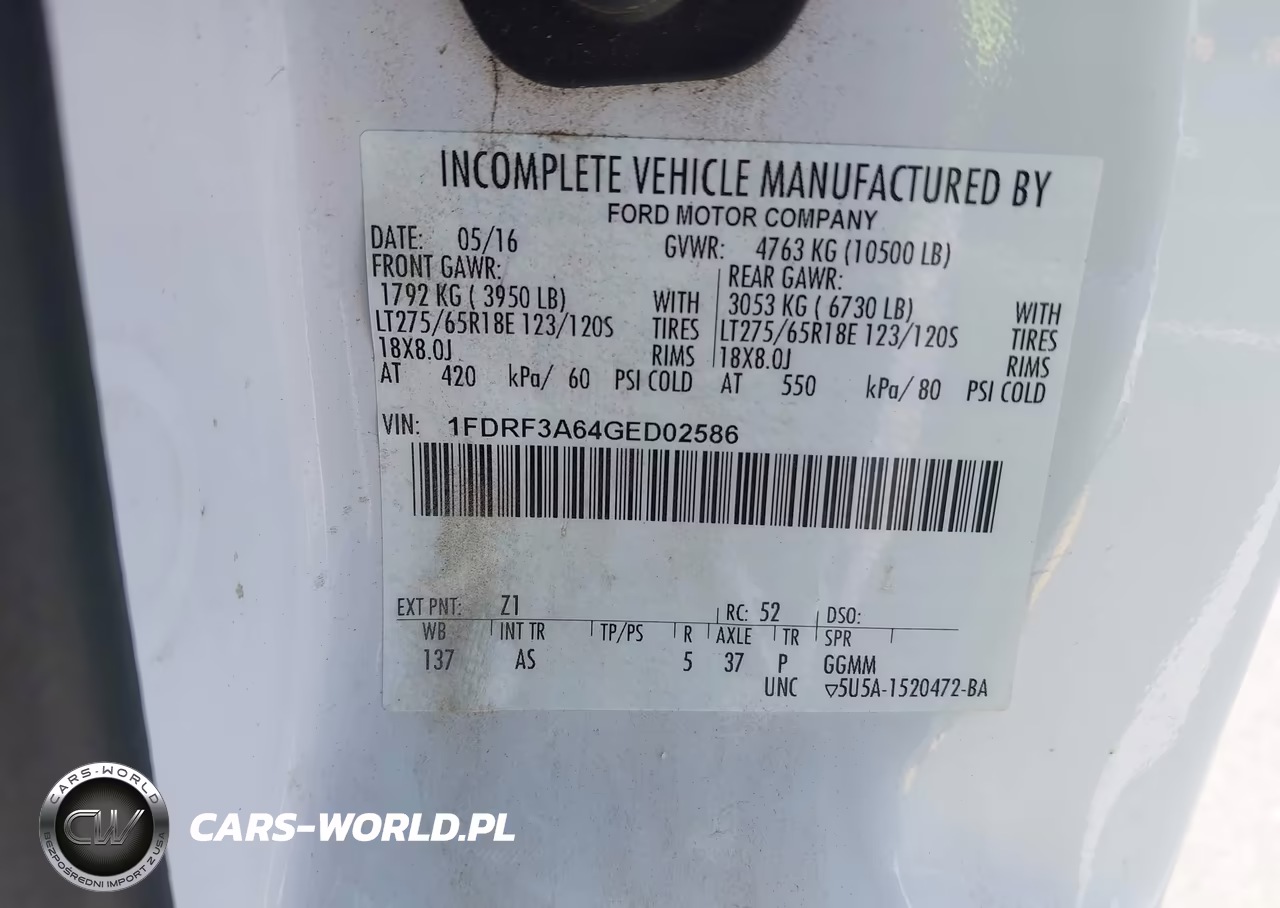 2016 Ford F-350 Xl-Xlt VIN:1FDRF3A64GED02586 - 9