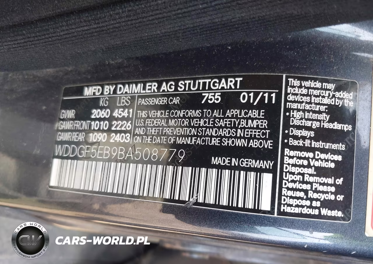 2011 Mercedes-Benz C 300 Sport VIN:WDDGF5EB9BA508779 - 9