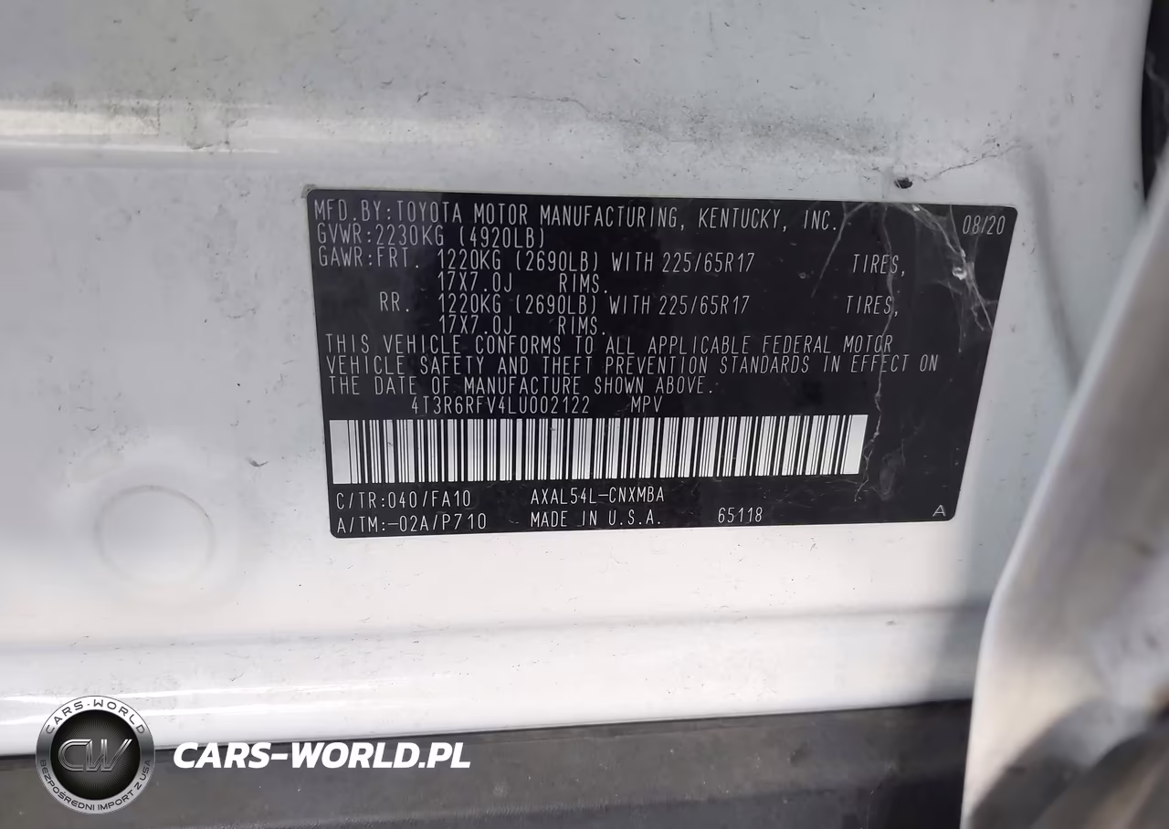 2020 Toyota Rav4 Hybrid Xle VIN:4T3R6RFV4LU002122 - 9
