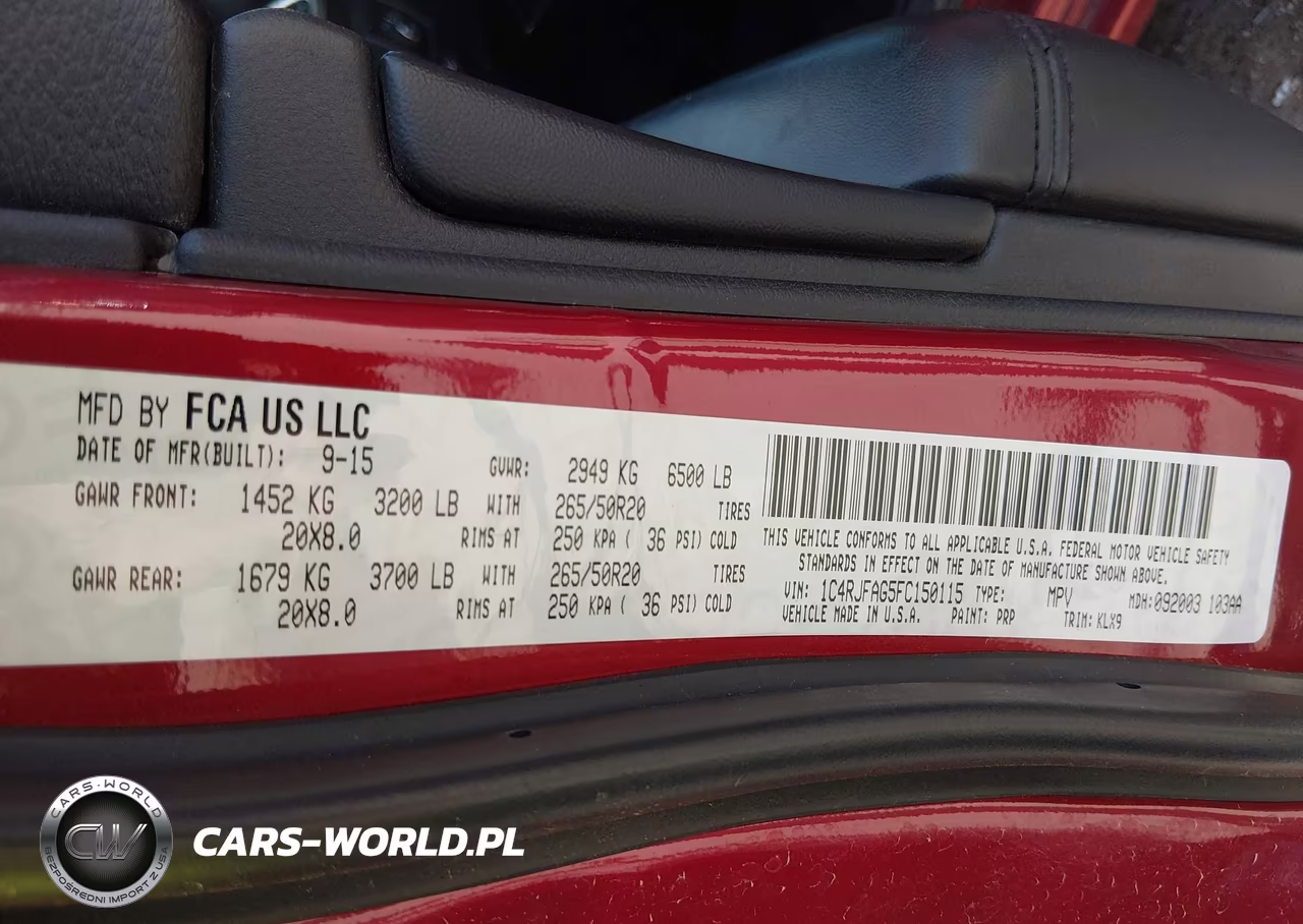 2015 Jeep Grand Cherokee Altitude VIN:1C4RJFAG5FC150115 - 9
