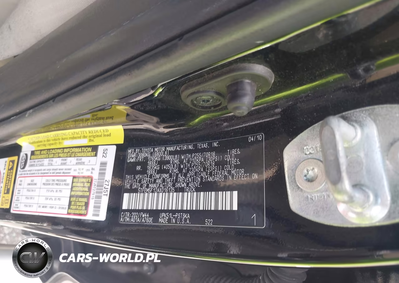 2010 Toyota Tundra Grade 4.6L V8 VIN:5TFEM5F12AX016135 - 9