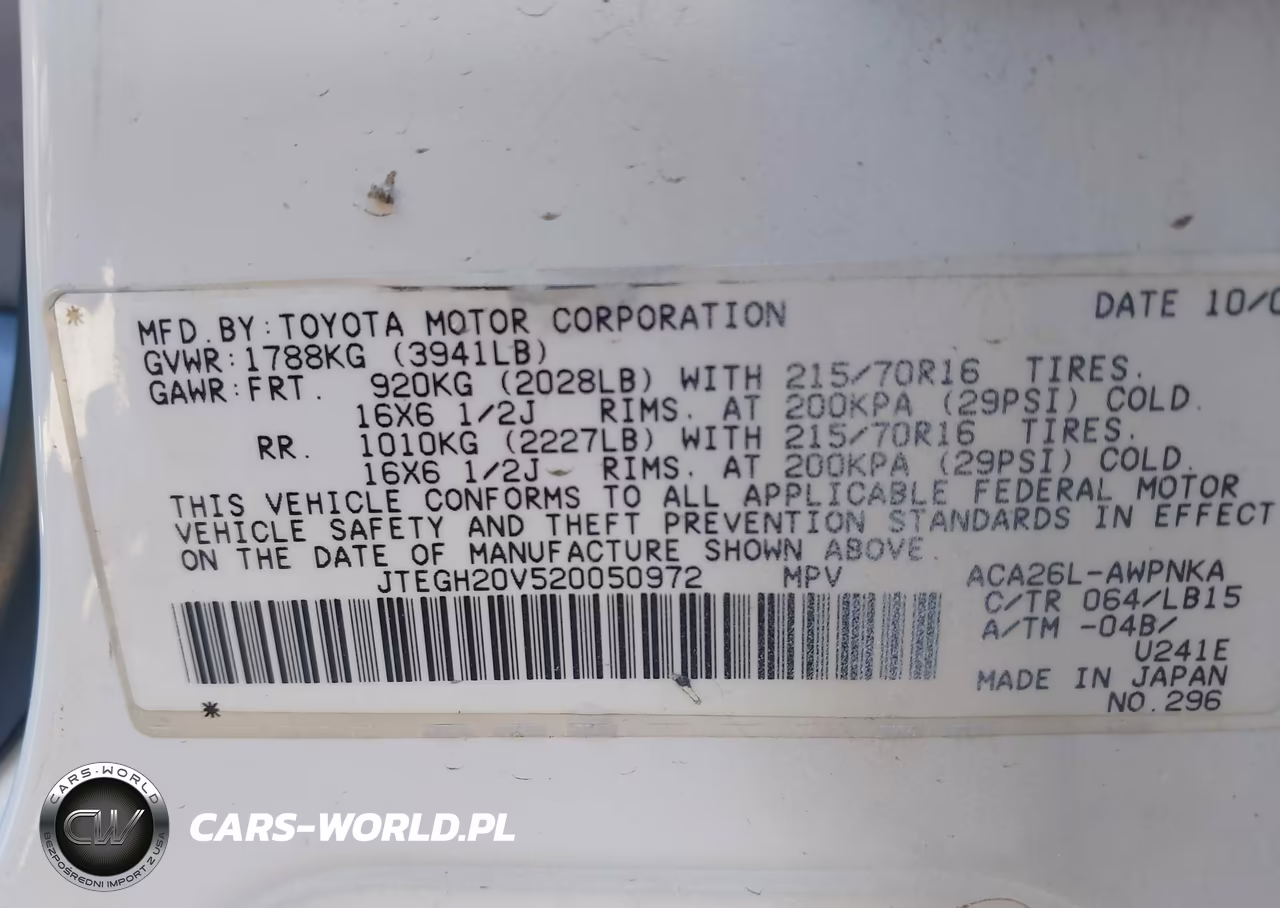 2002 Toyota Rav4 VIN:JTEGH20V520050972 - 9