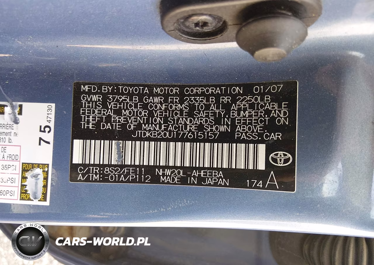 2007 Toyota Prius VIN:JTDKB20U177615157 - 9