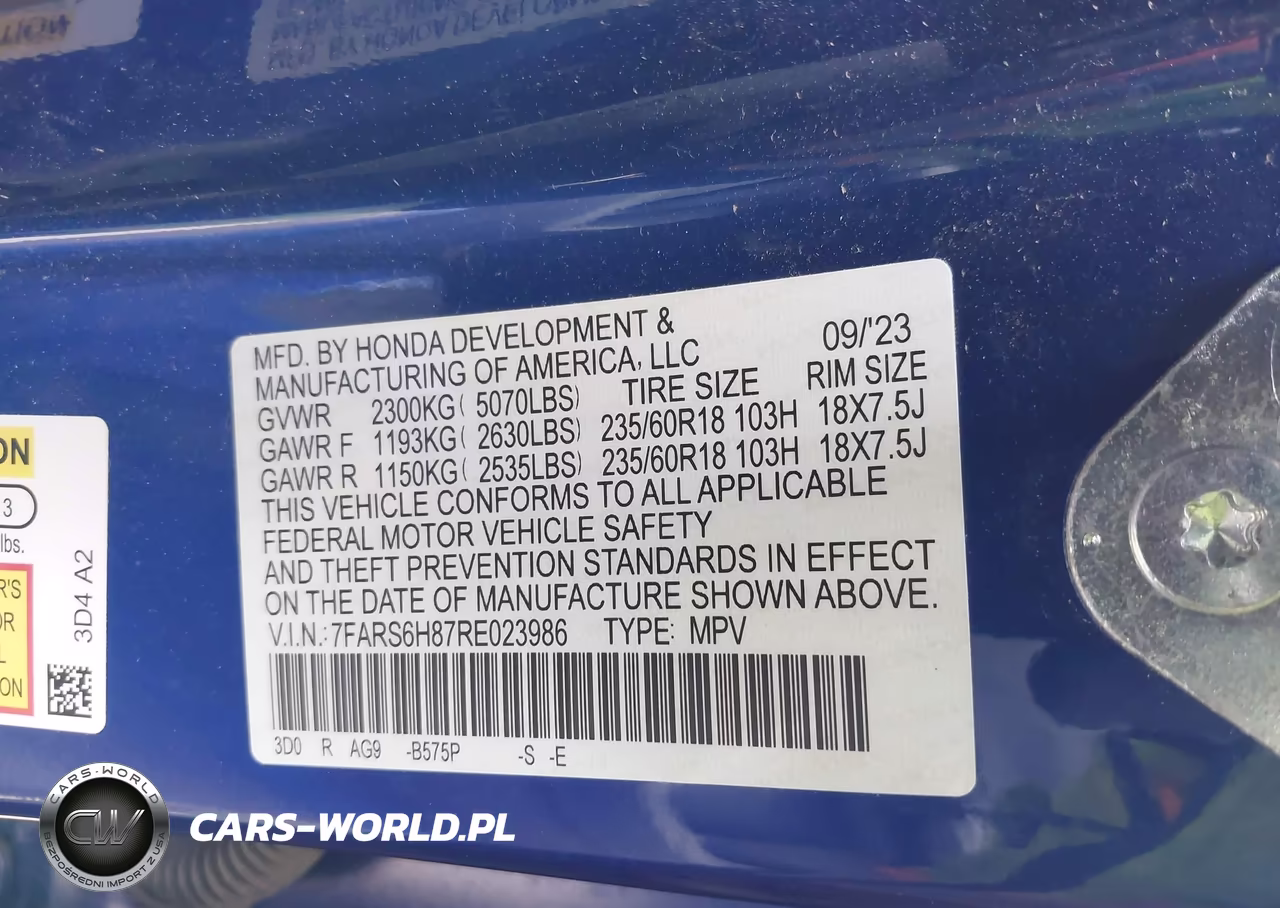 2024 Honda Cr-V Hybrid Sport-L VIN:7FARS6H87RE023986 - 9