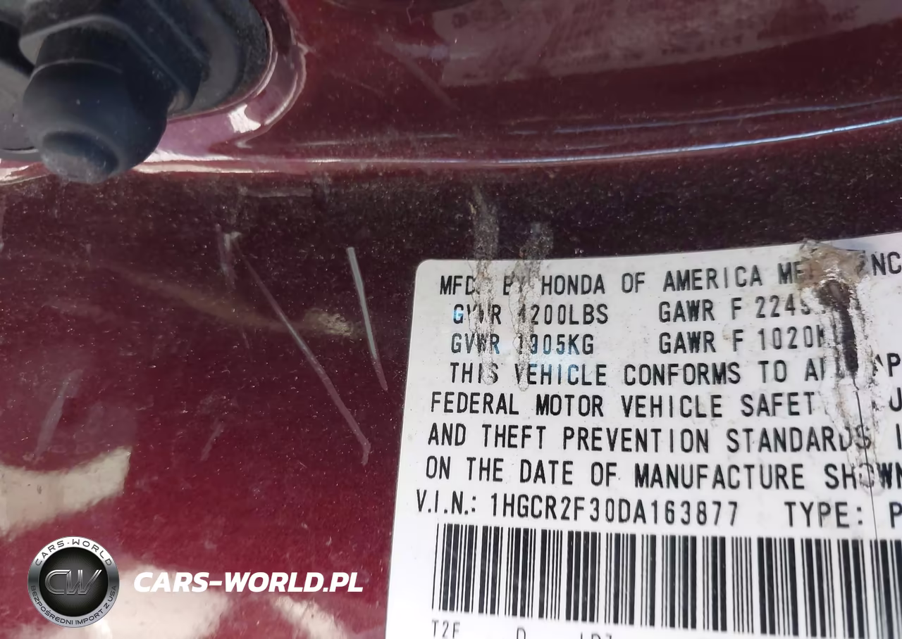 2013 Honda Accord Lx VIN:1HGCR2F30DA163877 - 9
