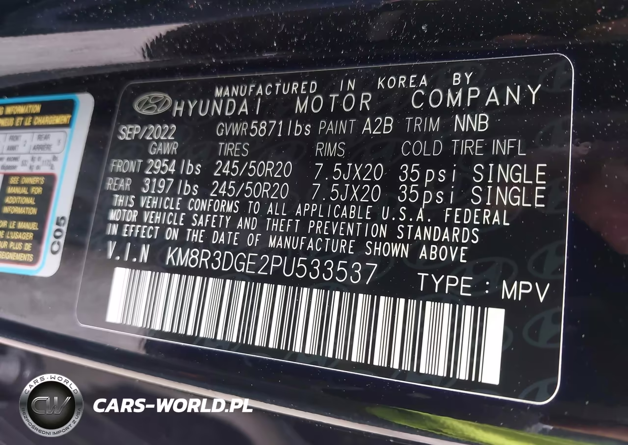 2023 Hyundai Palisade Xrt VIN:KM8R3DGE2PU533537 - 9
