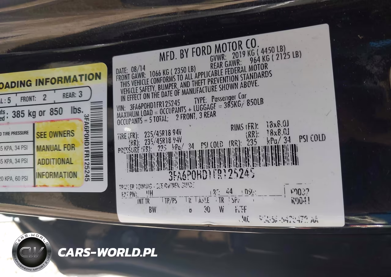 2015 Ford Fusion Se VIN:3FA6P0HD1FR125245 - 9