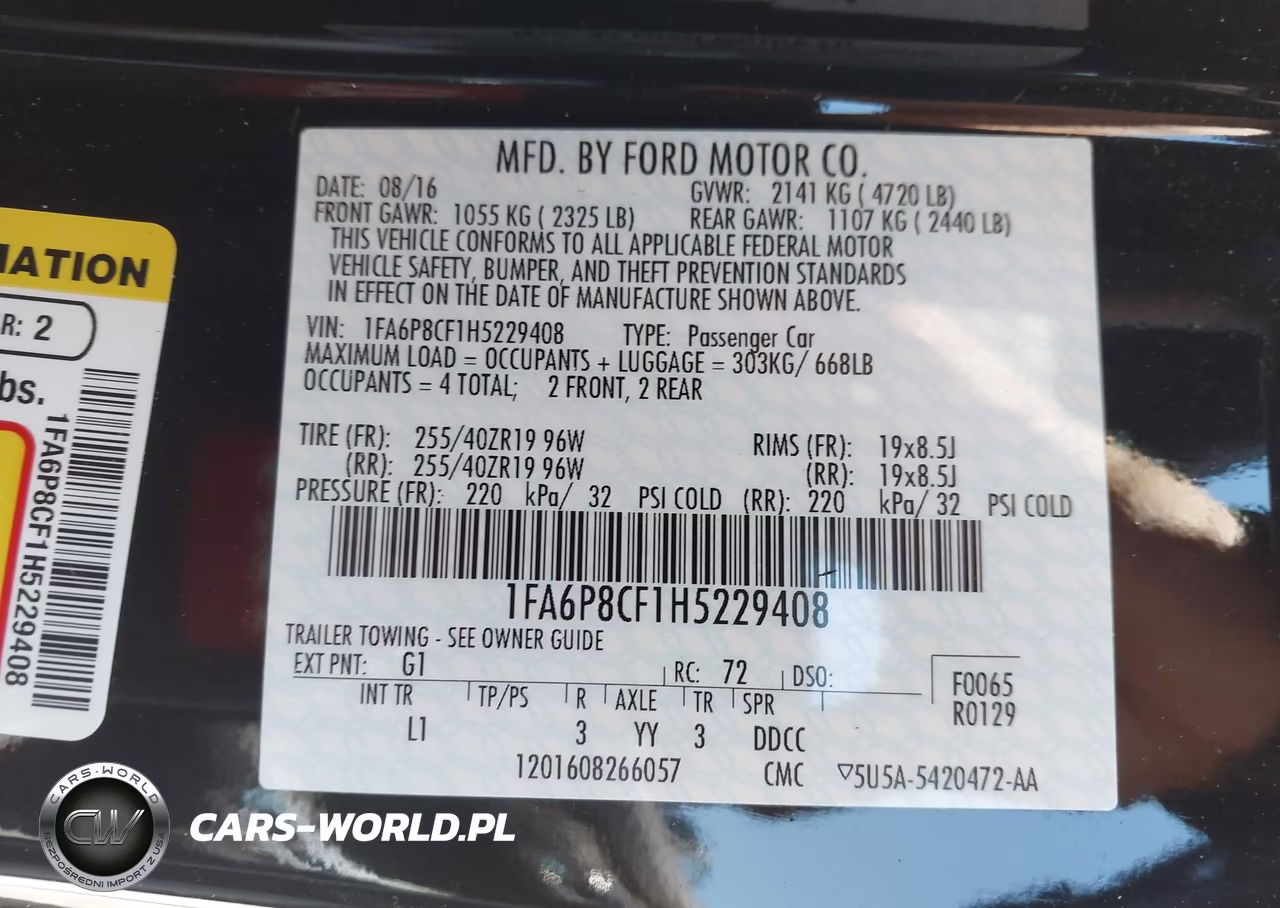 2017 Ford Mustang Gt-Gt Premium VIN:1FA6P8CF1H5229408 - 9