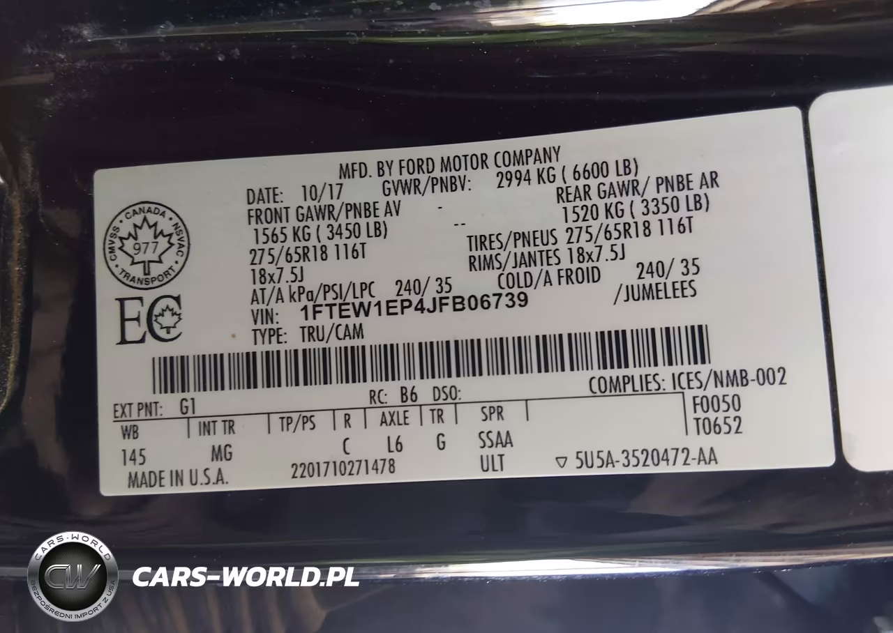 2018 Ford F-150 Xlt VIN:1FTEW1EP4JFB06739 - 9