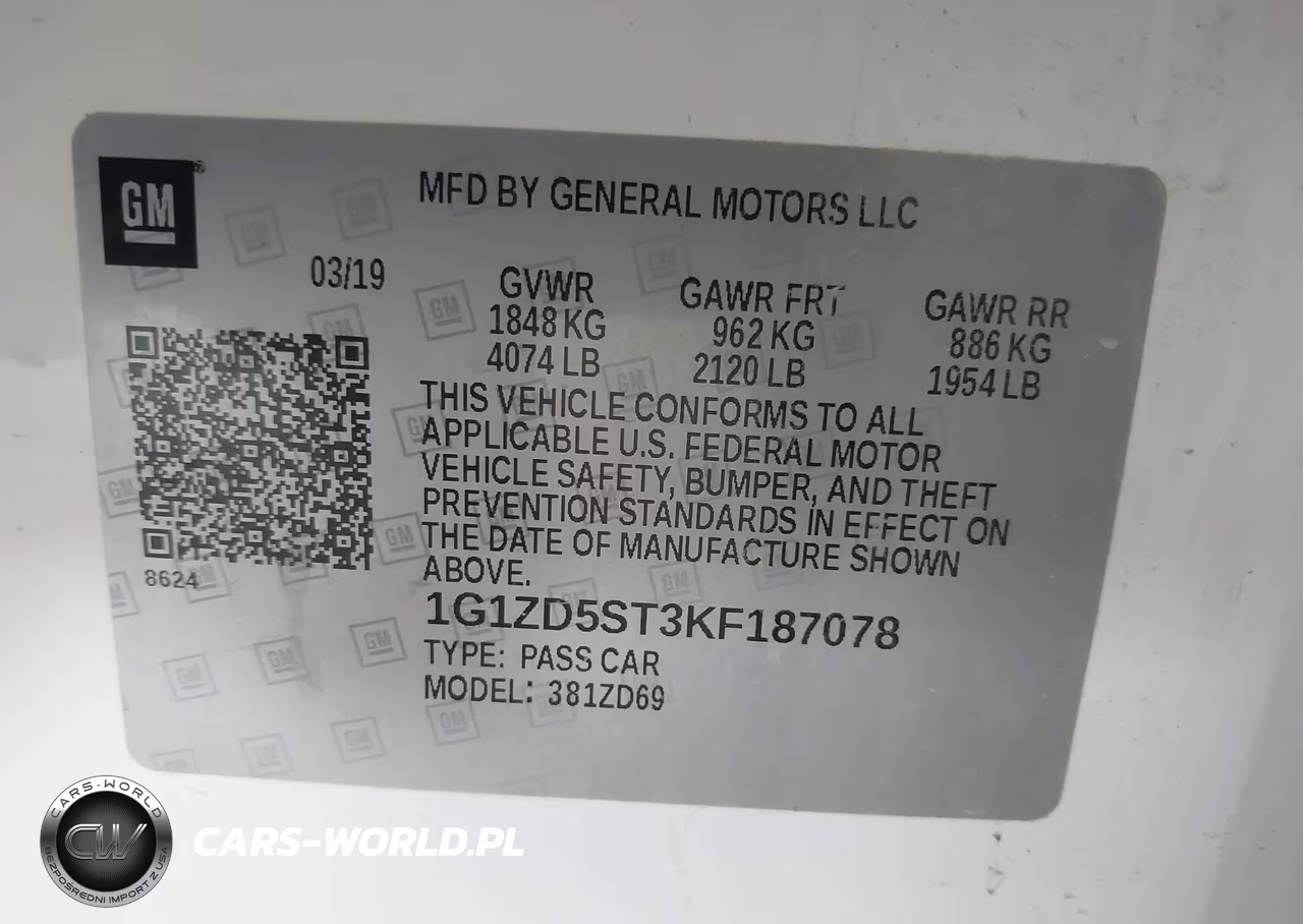 2019 Chevrolet Malibu Lt VIN:1G1ZD5ST3KF187078 - 9