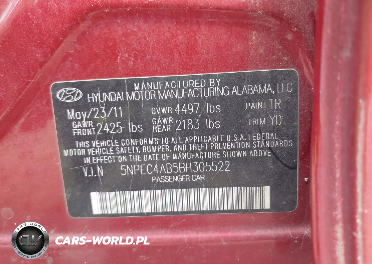 2011 Hyundai Sonata Limited 2.0T VIN:5NPEC4AB5BH305522 - 9