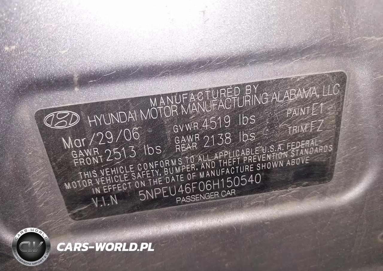 2006 Hyundai Sonata Gls V6-Lx V6 VIN:5NPEU46F06H150540 - 9
