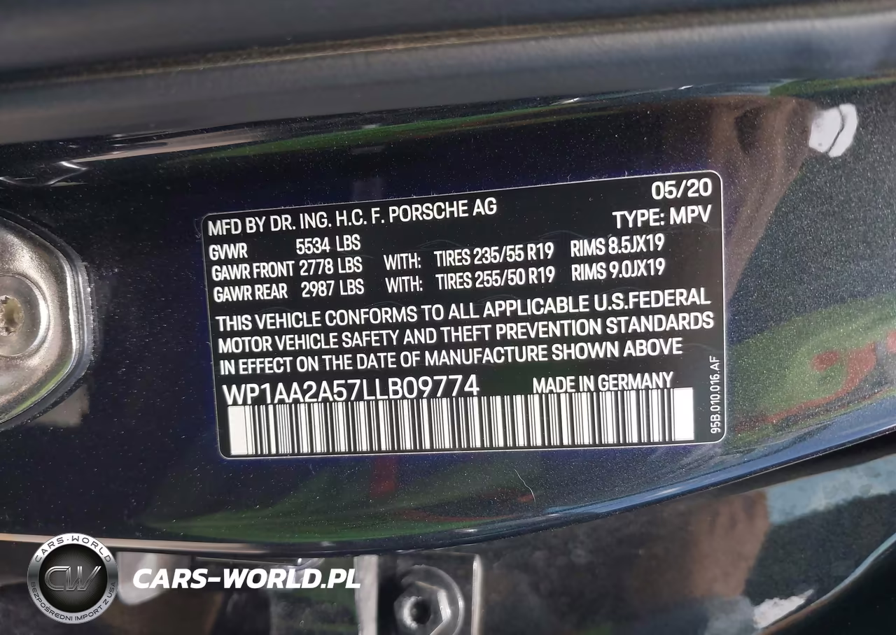 2020 Porsche Macan VIN:WP1AA2A57LLB09774 - 9