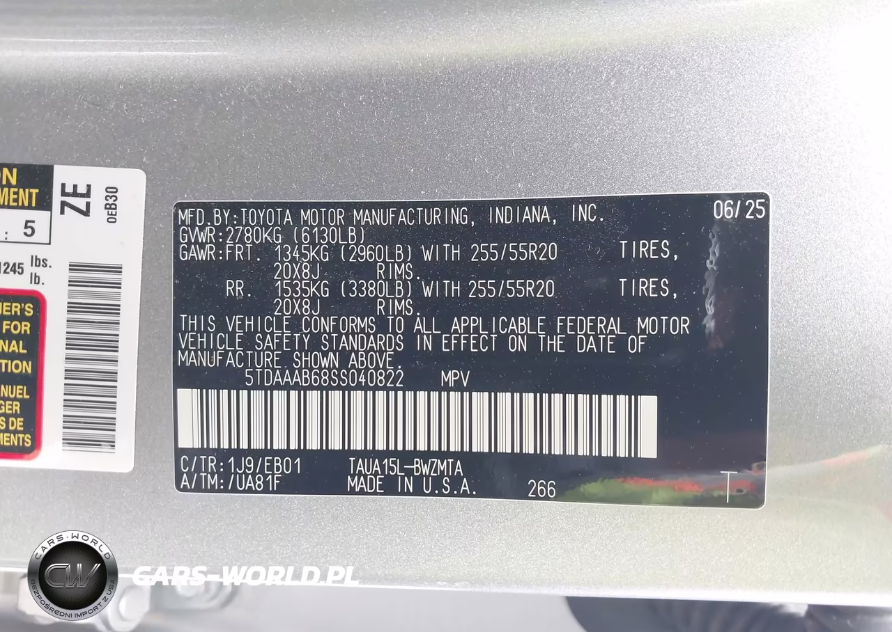 2025 Lexus Tx 350 Premium VIN:5TDAAAB68SS040822 - 9