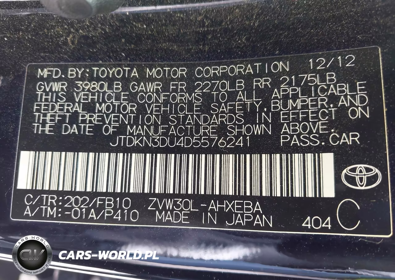 2013 Toyota Prius Three VIN:JTDKN3DU4D5576241 - 9