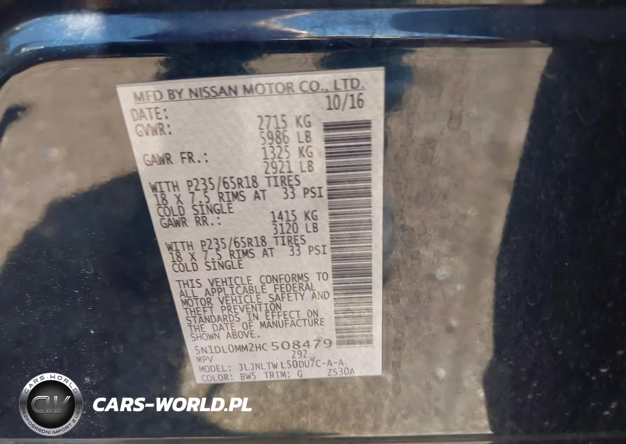 2017 Infiniti Qx60 VIN:5N1DL0MM2HC508479 - 9