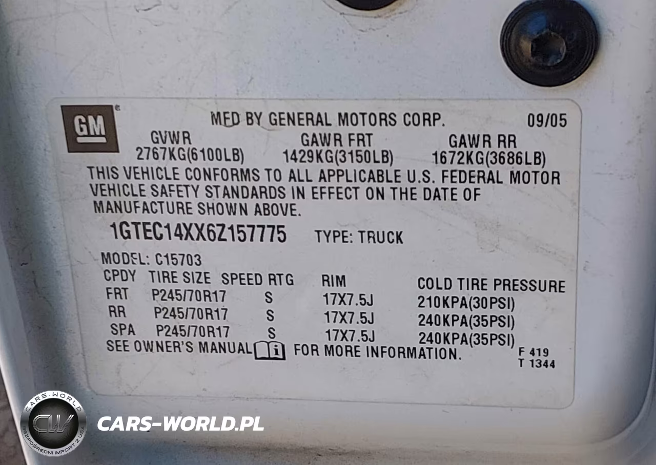 2006 GMC Sierra 1500 Work Truck VIN:1GTEC14XX6Z157775 - 9