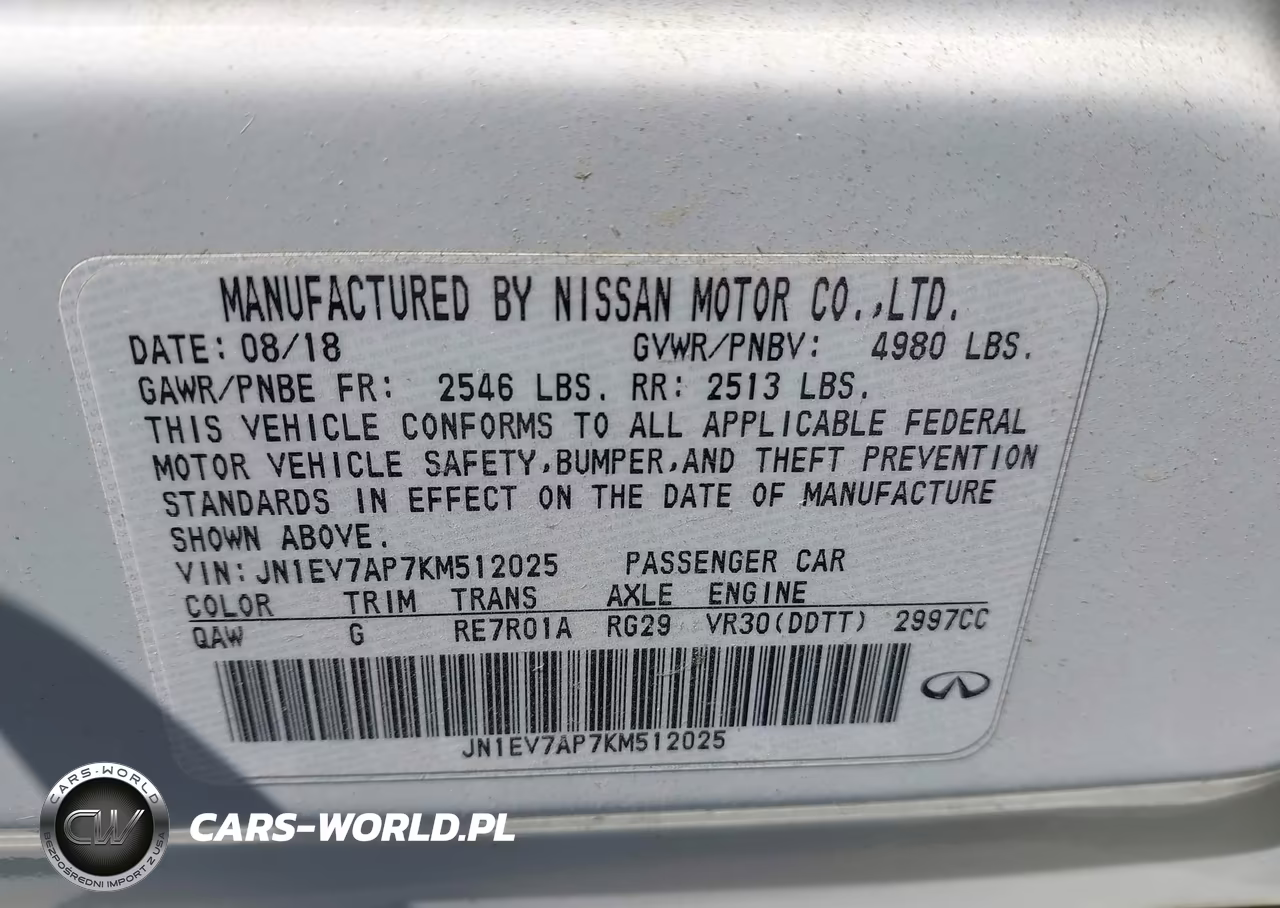 2019 Infiniti Q50 3.0T Luxe VIN:JN1EV7AP7KM512025 - 9