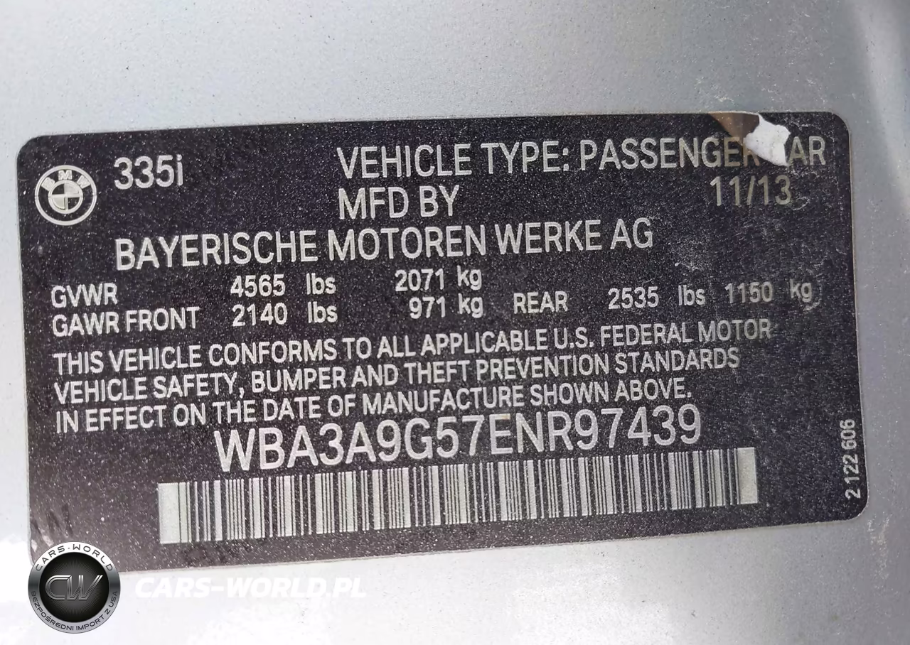 2014 BMW 335I VIN:WBA3A9G57ENR97439 - 9
