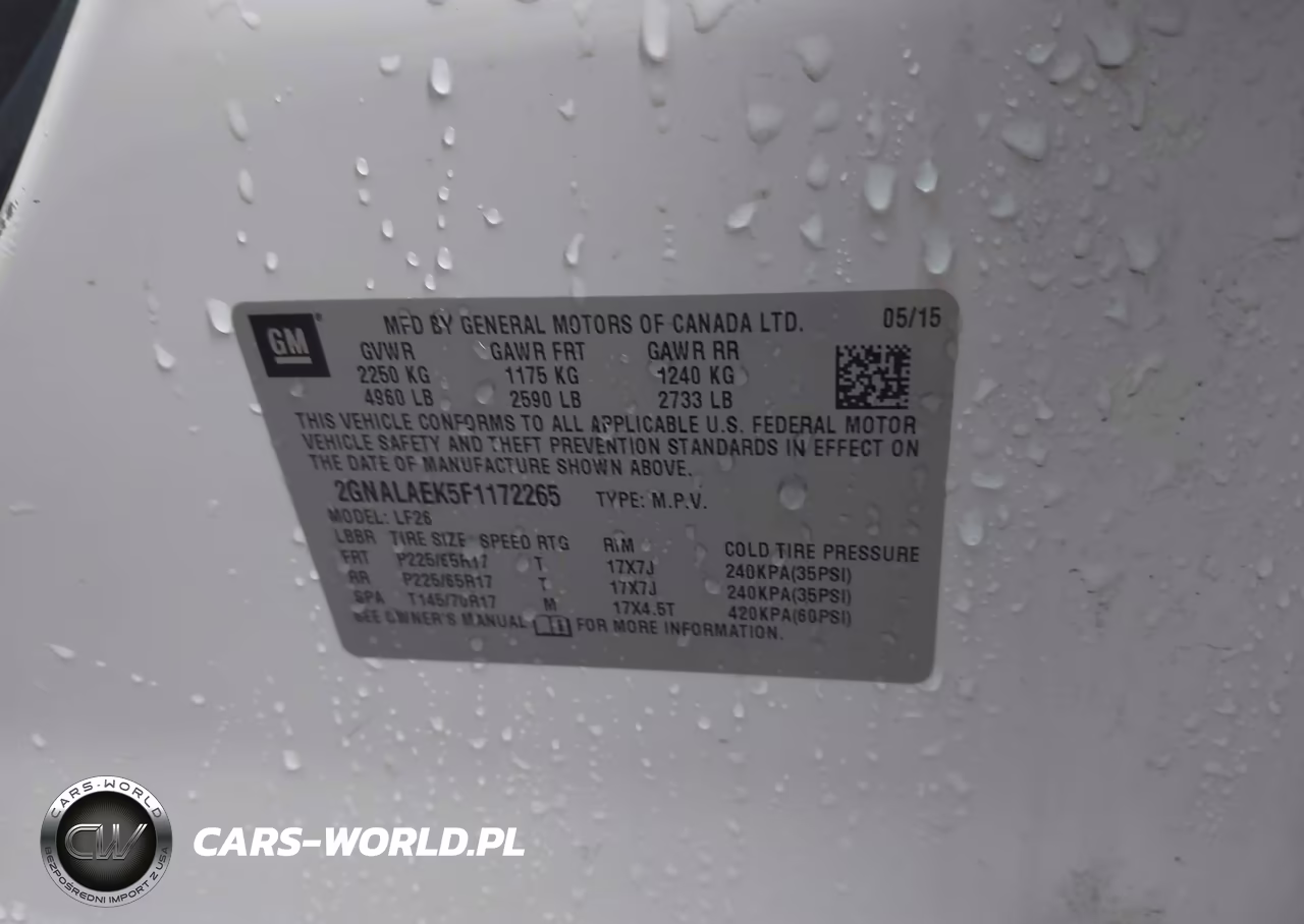 2015 Chevrolet Equinox Ls VIN:2GNALAEK5F1172265 - 9