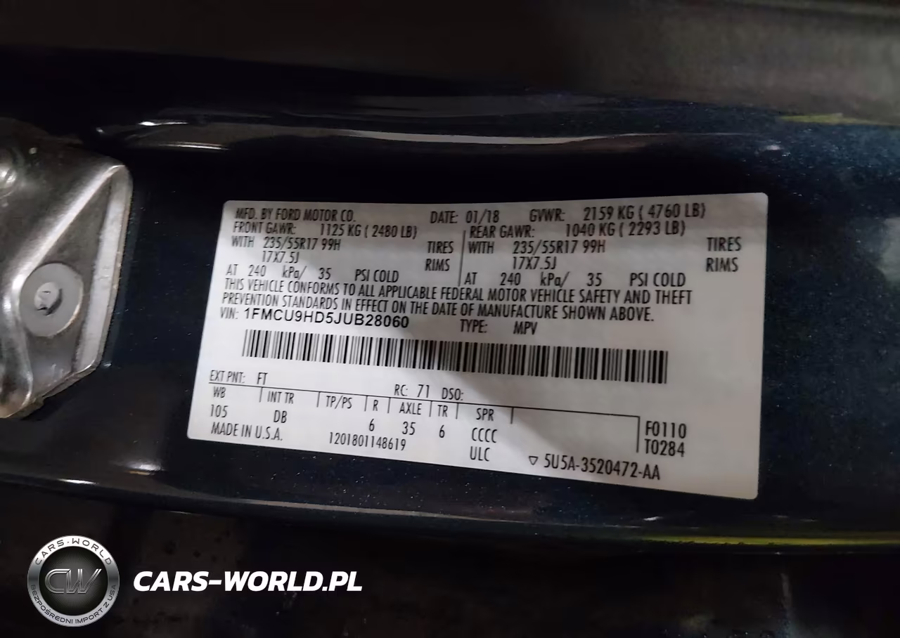 2018 Ford Escape Sel VIN:1FMCU9HD5JUB28060 - 9