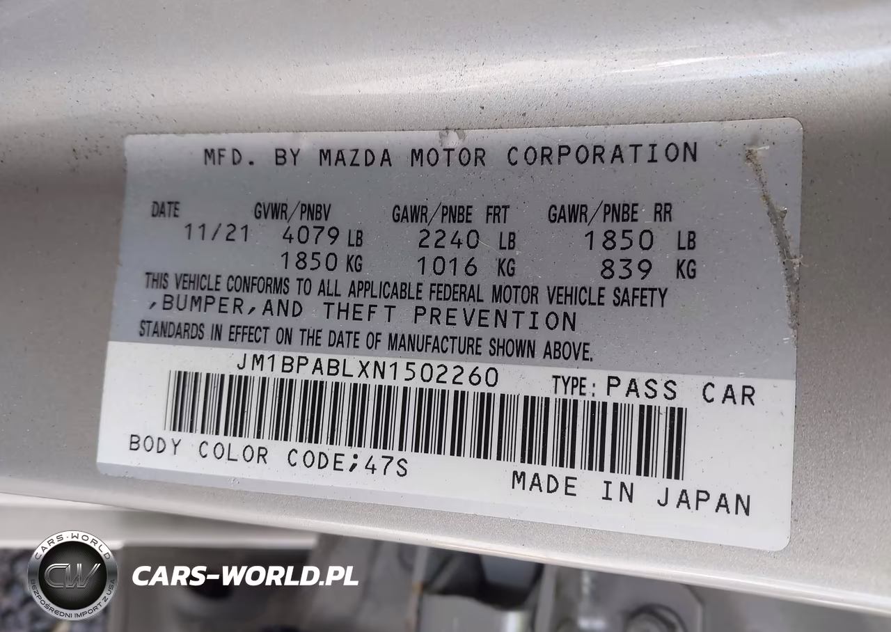 2022 Mazda Mazda3 Select VIN:JM1BPABLXN1502260 - 9