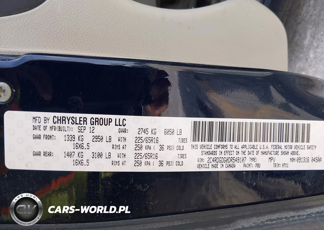 2013 Dodge Grand Caravan Crew VIN:2C4RDGDG0DR549107 - 9