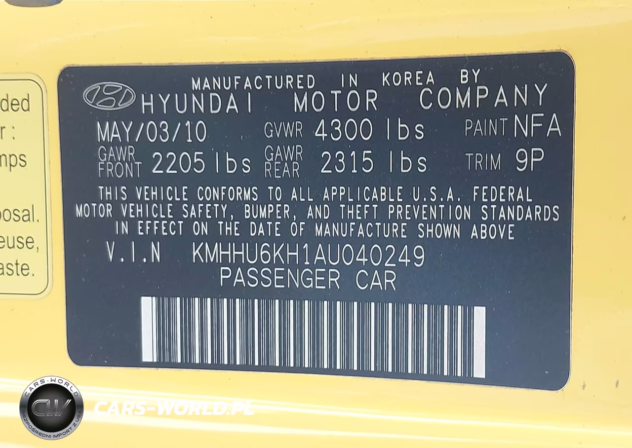 2010 Hyundai Genesis 3.8 Track VIN:KMHHU6KH1AU040249 - 9