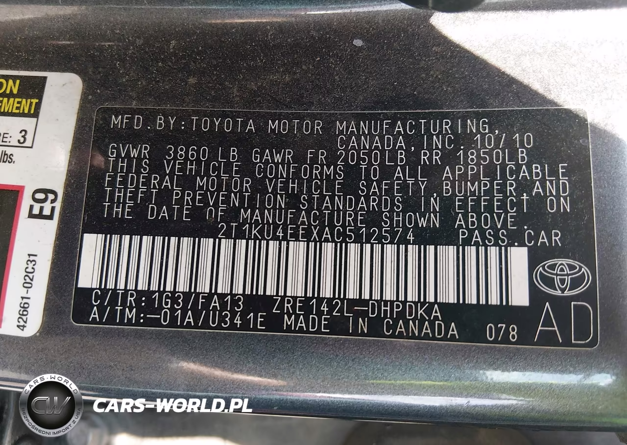 2010 Toyota Matrix VIN:2T1KU4EEXAC512574 - 9