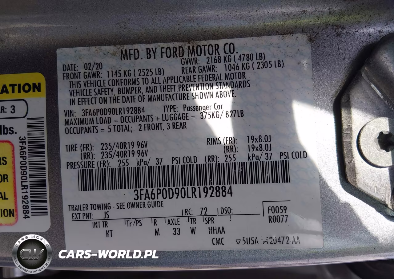 2020 Ford Fusion Titanium VIN:3FA6P0D90LR192884 - 9