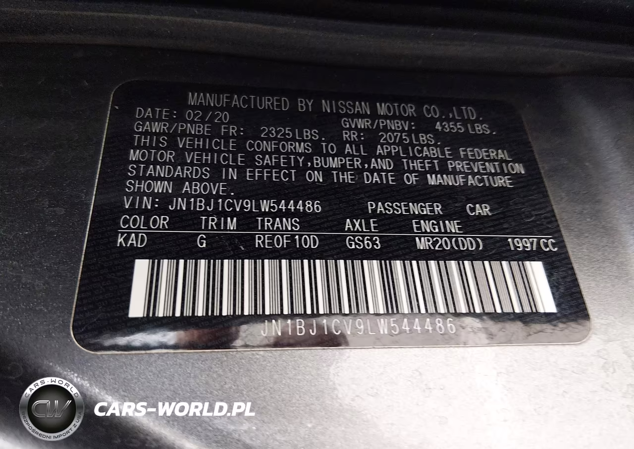 2020 Nissan Rogue Sport Sv Fwd Xtronic Cvt VIN:JN1BJ1CV9LW544486 - 9