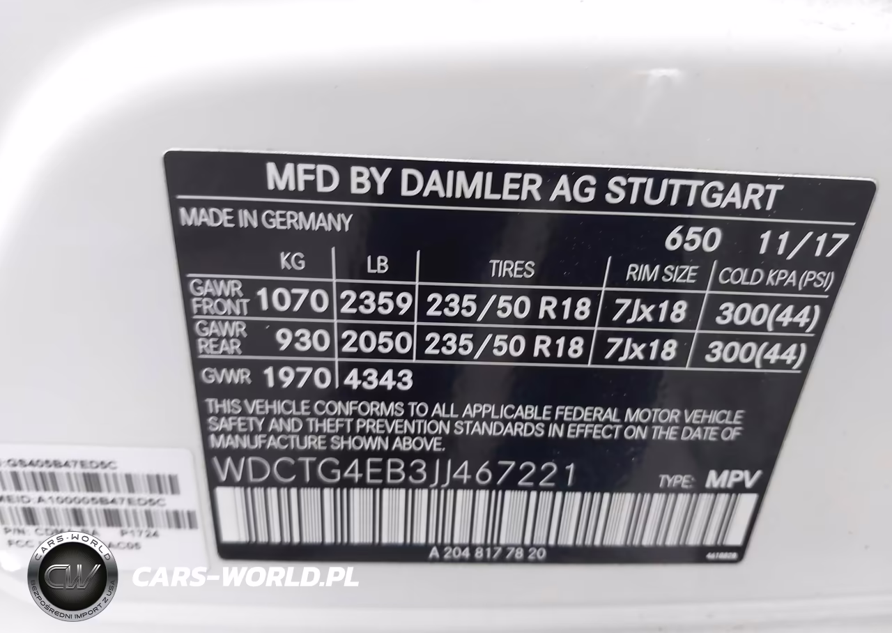 2018 Mercedes-Benz Gla 250 VIN:WDCTG4EB3JJ467221 - 9